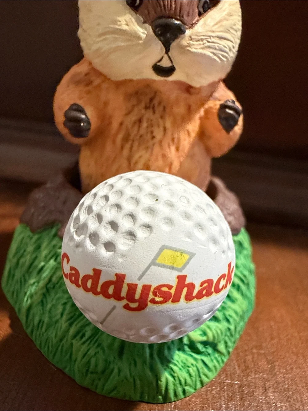Brown Gopher Golf Flag Ornament